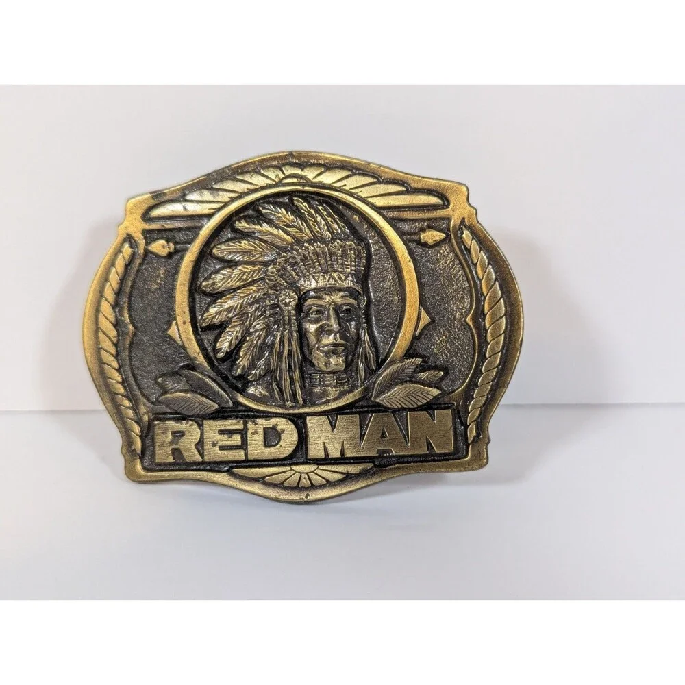 Red Man Tobacco Limited Edition Promotional Belt Buckle 1988